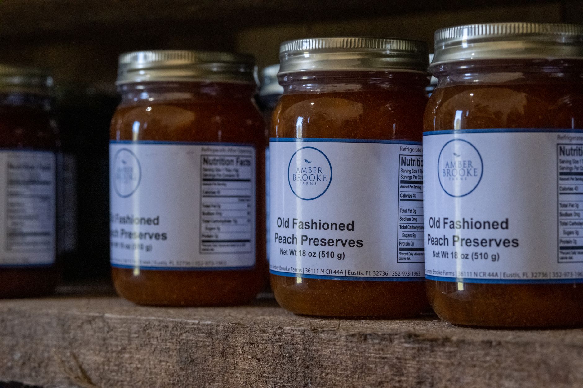 Jars of freezer jam labeled and ready for storage